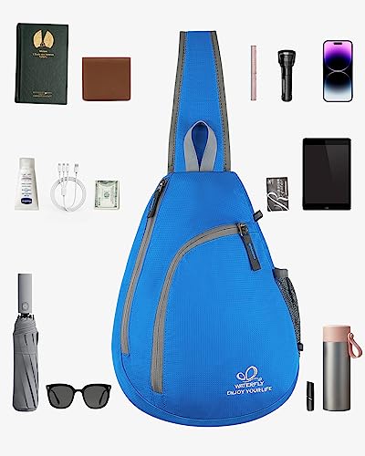 image for WATERFLY Crossbody Sling Bag Small Water Resistant Backpack Lightweigh