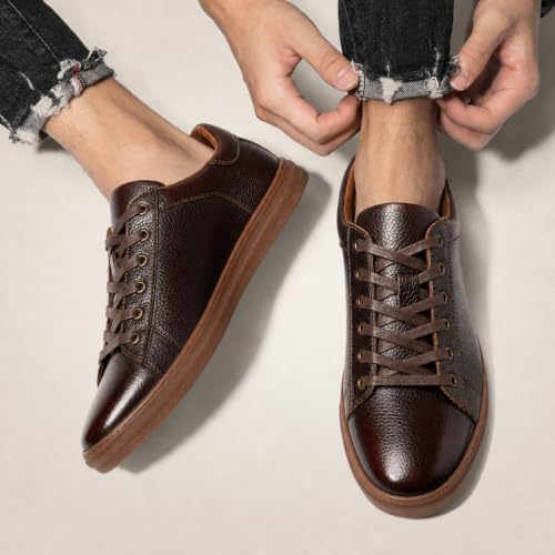 Arkbird Mens Leather Fashion Sneakers