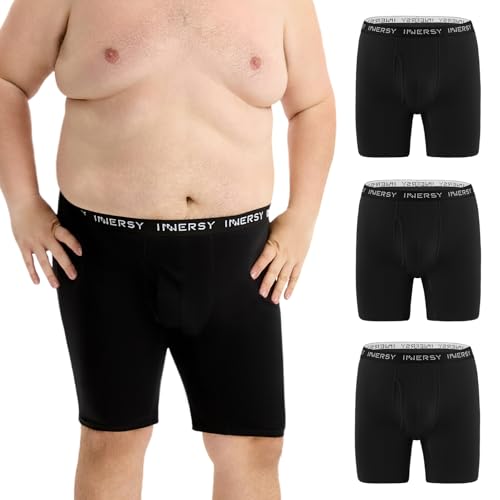 INNERSY Men's Big and Tall Boxer Briefs 8.5