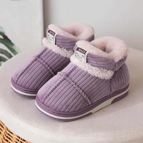 Boy's Baby Booties, Winter Cartoon Animal Snow Boots Pull on Cotton Flat Heel Casual Home Slipper Sock Shoes2