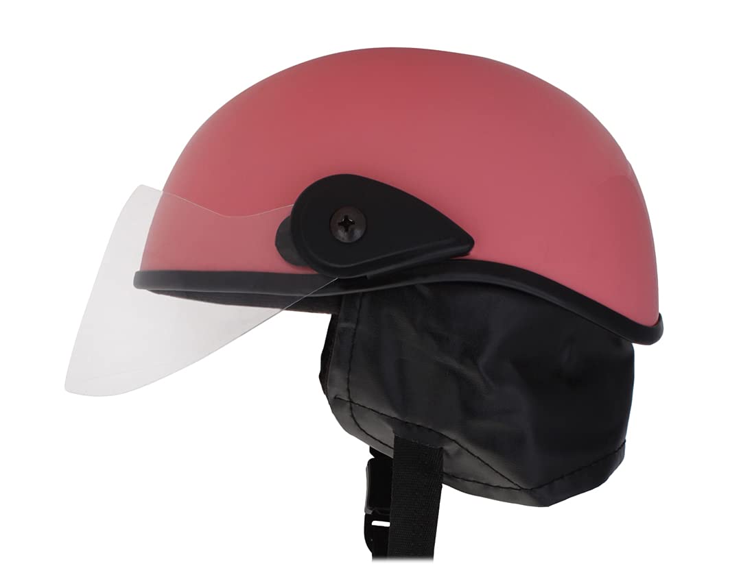 Western Era Stylish Half Face Helmet for Kids || Baby Safety and Comfort || (3-12 Years) (Pink Glossy)