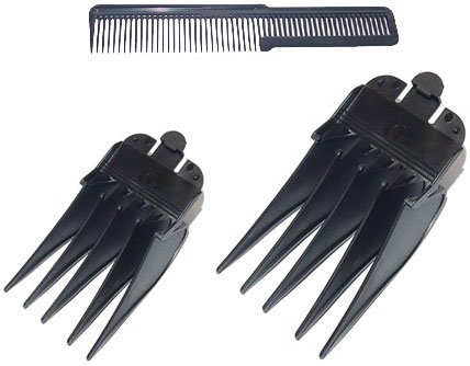 Wahl Clipper Attachments #12 And #10 Guide Combs With Flat Top Comb