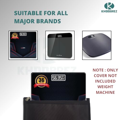 Image of KHOOBREZ Digital Weight Machine Cloth Cover Dust and Waterproof Washable for Major Brand A Weighing Scale D-WM(Black)