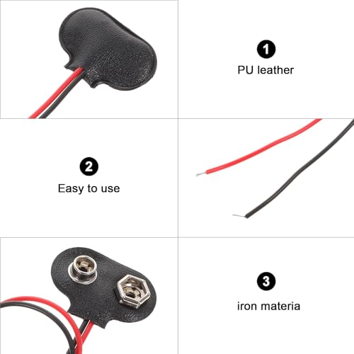 Conectores de batería 9v Alipis tipo T para solucionar fallos en portapilas 7