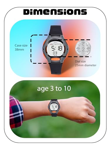Image of SPIKY Digital Sports Watch for Kids | Multifunctional with Luminous LED Display & Alarm | Water-Resistant & Silicone Strap | Best Birthday Gift Wrist Watches for Boys & Girls | Age 2-14 yrs