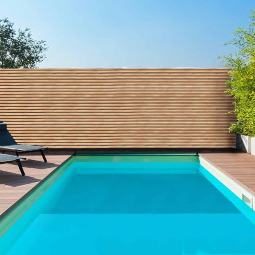 IDMarket - Sichtschutz, Blickdicht, 1,5 x 10 m, Claustra-Effekt aus Holz, 160 g/m²