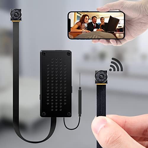 Hidden Spy Camera 1080P Mini HD Modular WiFi Wireless with 1800 mAh Battery, Live Tiny Cam for Home Security, Micro Pinhole CCTV Motion Detection Video Surveillance More Than 6 Hours Recording