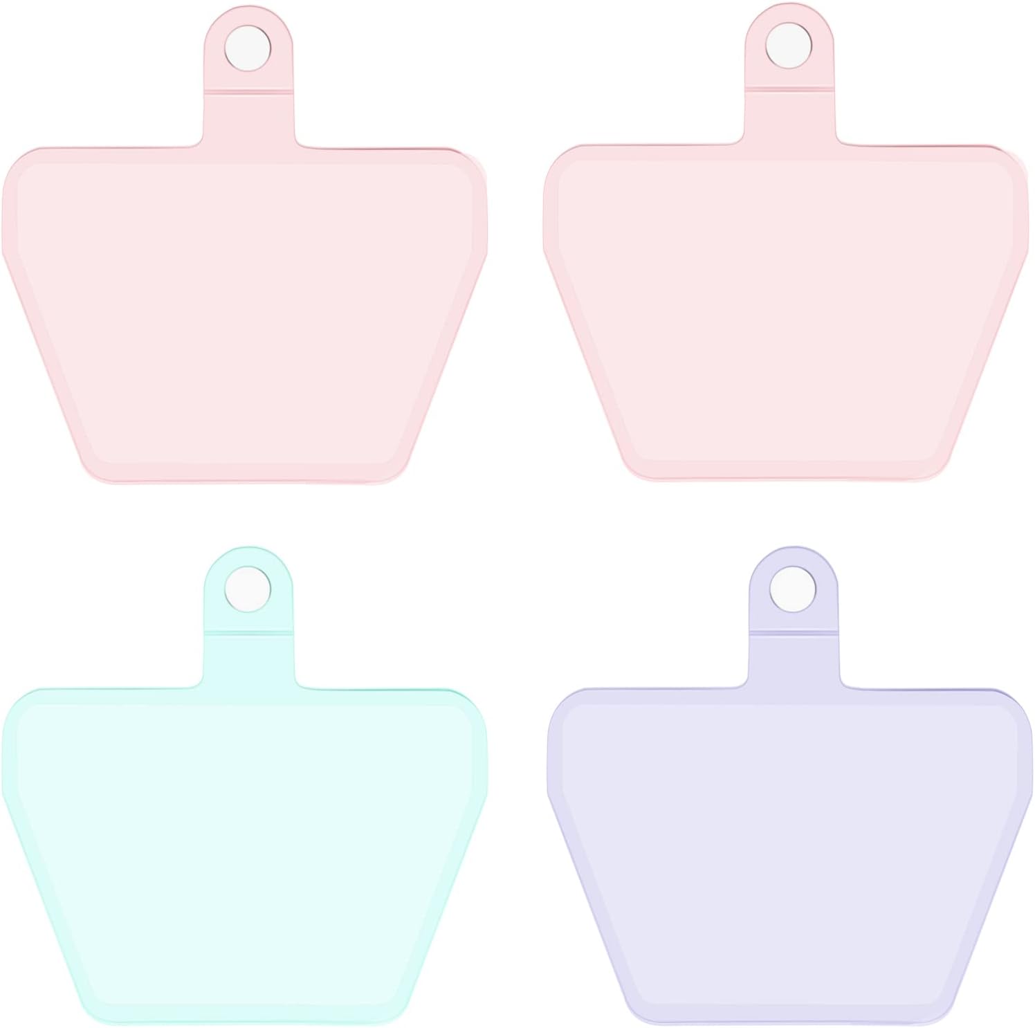 COCASES Phone Lanyard Clear Tether, 4 Pack Universal Lanyard Connector Patch Cell Phone Strap Transparent Safety Tether Tab for All Lanyard (Colorful)