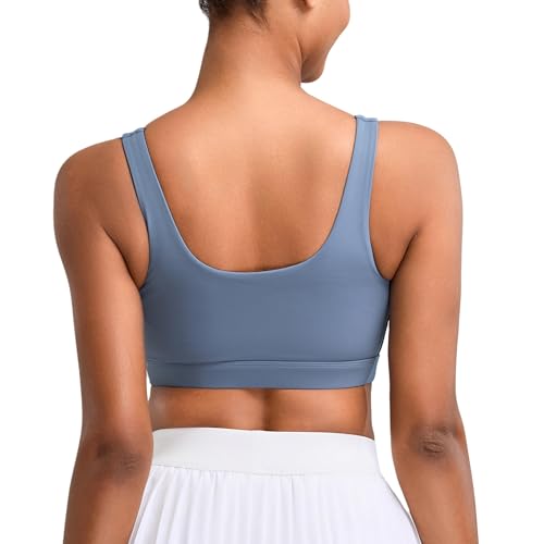 Image of High Impact Sports Bras for Women Running Bra Workout Bra U Back Sports Bra Scoop Neck Padded