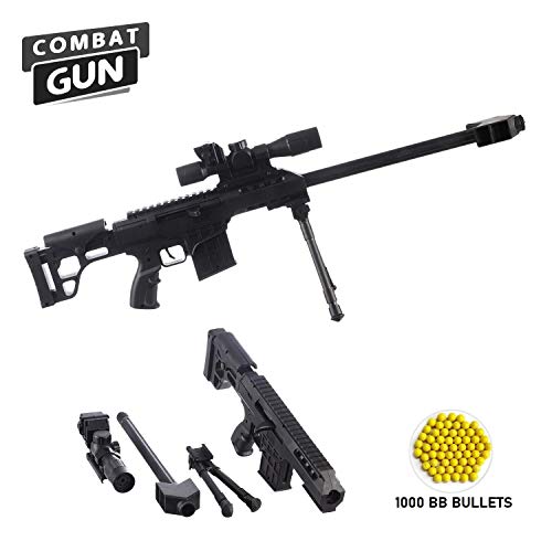 Image of HALO NATION M955 Sniper Gun Toy with 1000 BB Bullets - M 908 37 A Bb Bullet Toy Gun - 25 Inches Power Shot Plastic BB Bullet Sniper Gun Toy (M908 + 2000 Bullet Balls)