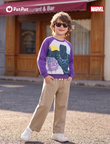 Disney Boys Long Sleeve Purple Pullover Black Panther Sweatshirt 3-4 Years - image 3
