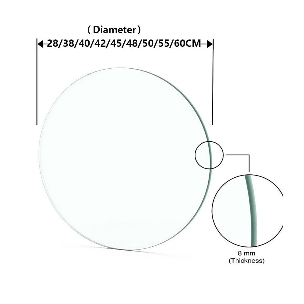 Okrągły ochraniacz na blat stołu ze szkła hartowanego 28 cm – płaska polerowana osłona na stoły kuchenne do jadalni solidny zamiennik stołów C rozmiar 280 mm