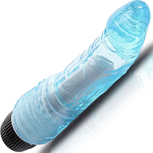 Dildo G-Punkt Vibrator für Frauen 18cm Ø3.5cm – Realistisches Blue Multispeed Sexspielzeug | Vibrator mit Vibration für Frau und Mann, Lustspielzeug für Paare – FOPS D10-4
