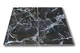 Urban Design 2 x para Cubrir la vitrocerámica (Cristal Diseño Mármol Negro