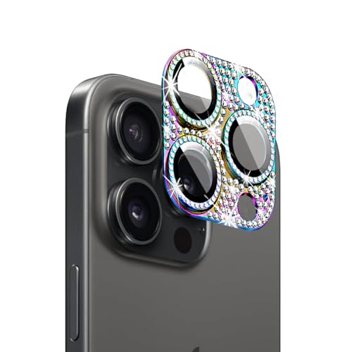 per iPhone 16 16 Pro Max Protezione Pellicola Fotocamera Lente Protettiva Obiettivo Vetro Temperato Telecamera con Lega di Alluminio-Colorato