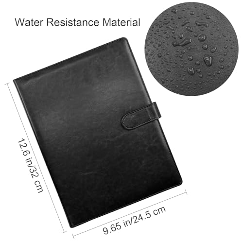 VANRA Padfolio Clipboard Folder Leather Portfolio Binder Organizer Interview Resume Folder for Papers Legal Document A4 Letter Size Writing Pad Notepad Clip Boards with Business Ca image 5