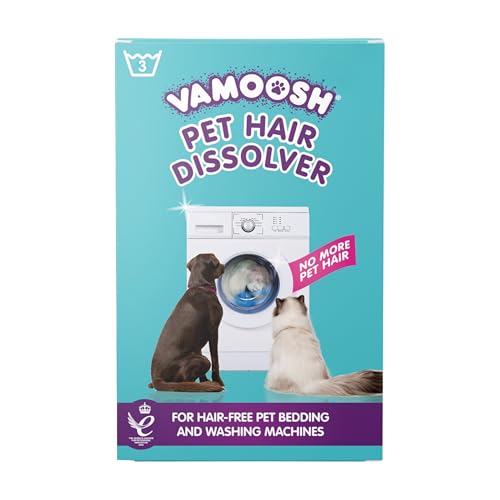 Image of Vamoosh Bulk Pet Hair Dissolver | Front Load Washing Machine | Patented Pet Hair Dissolving Formula | Safe for Pets | No Harmful Chemicals | Leaves No Residue | Dissolves Pets Fur | 100g (Pack of 12)