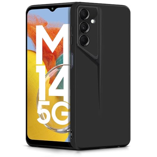 Image of WOW IMAGINE Slim Back Cover for Samsung Galaxy M14 5G | Blade Series Ultra Thin Case with Lightweight Design | Camera Protection | Soft Matte Silicone Flexible Mobile Case - Black