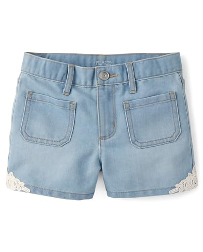 Image of The Children's Place Girls Denim Shortie Shorts
