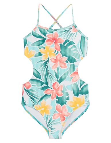Image of Kanu Surf Girls' Amelia UPF 50 Double Cut-Out Banded One Piece Swimsuit