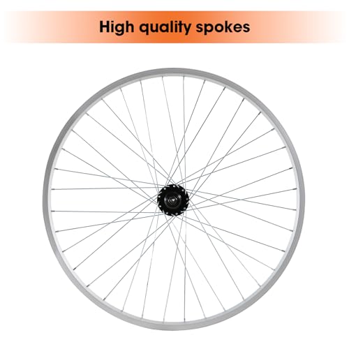 Image of Hiland 26 inch 27.5 inch 28 inch x1.75 inch Alloy Bike Rim for 1.75 to 2.215 Inch Wide Tire, Front & Back MTB Wheelset with 7 Speed Freewheel, Bolt On Axle, Bicycle Accessories for Adult Bikes