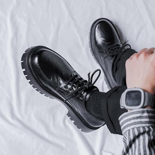 Genuine Leather British Style Thick Soled Business Formal Leather Shoes, Retro and Simple Men's Classic Sports Shoes, Casual Shoes4