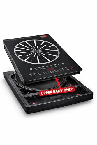 Image of J K b K - Induction Cooktop Upper Body Panel Only Compatible with Pigeon Sleek /Slim Replacement Top Glass Body No Heating Element (No Coil, No PCB, No Base) Not a Full Induction Cooktop