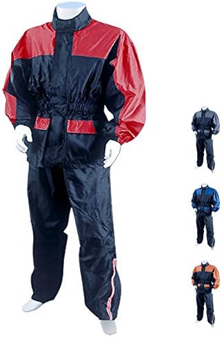Two Piece RS5031 Motorcycle Rain Gear L Orange