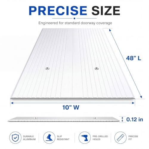 Image of Zonon 1 Pcs Aluminum Door Threshold 10 inch x 48 inch Anti-Slip Threshold Strip