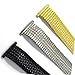 16-22mm Stainless Steel Elastic Watch Band Metal Stretch Expansion Wrist Strap For Men Women Universal Bracelet(Silver)