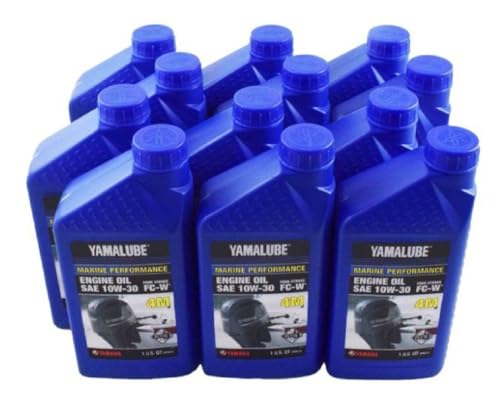 Yamaha New OEM FC-W 10W-30 4-Stroke Engine Oil 1qt QTY 12 LUB-10W30-FC-12