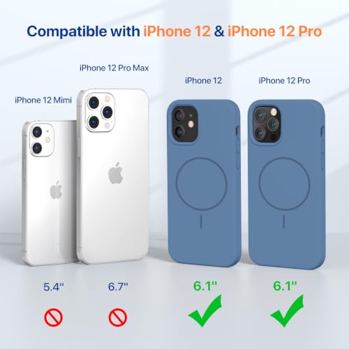 Image of Miracase Magnetic for iPhone 12 Case /iPhone 12 Pro Case, Glass Blue