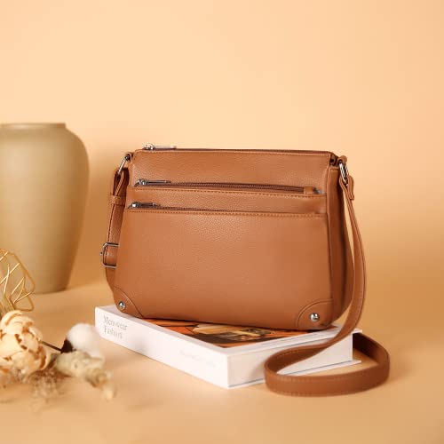 Image of WESTBRONCO Crossbody Bags for Women, Medium Size Shoulder Handbags, Satchel Purse with Multi Zipper Pocket