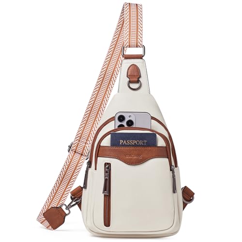 Image of cakang Womens Sling Bag Crossbody Bags for Women Vegan Leather Sling Backpack Daypack Fanny Pack Crossbody Purse Travel