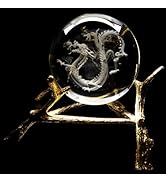 Amazon.co.jp: [GOLD STONE] 招財樹 壺型 龍 風水置物