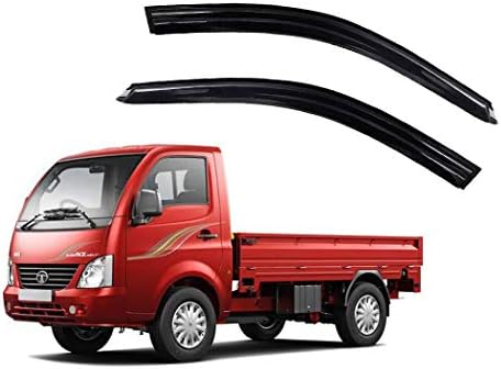 CarSaaz Unbreakable Door Visor/Rain Visor/Wind Deflector Compatible with Tata Ace Super