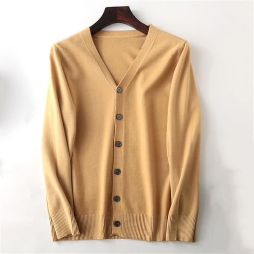 Men's Cardigan Sweaters Long Sleeve V-Neck Thin Loose Solid Large Size Casual Sweater Tops3