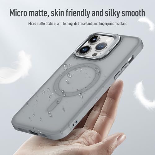 Coque de charge sans fil iPhone 14 avec support métal et dos mat - 4