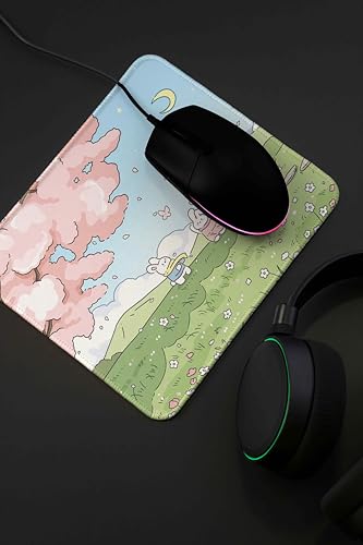 Image of Mouse Pad for Laptop & Desktop | 9x7 Inch Anti-Fray Stitched Edges | Non-Slip Rubber Base | Desk Setup Accessory for Students, Gamers & Professionals (Kawaii Dance)