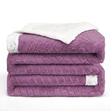 BESCH Manta Sofá Borreguillo Sherpa Invierno 220x240cm - Mantas Polar Doble Capa Extra Suave, Caliente y Gruesa (Lila)
