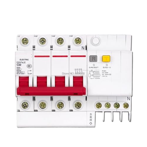 Disjoncteur résiduel RCBO DZ47sLE 4P résout les risques de fuites et surcharges 63A