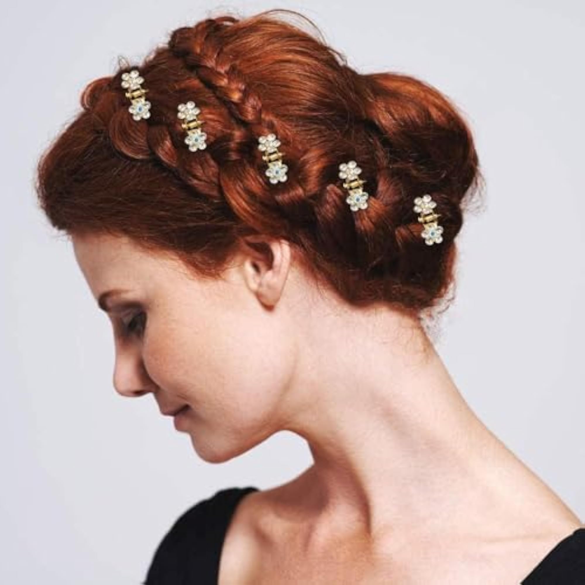 Colorful Spiral Rubber Band Hair Accessories, Trendy Bow & Claw Clips