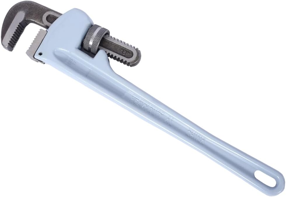 Beaunicorn Pipe Wrench Set Adjustable Wrench for Plumbing Tools, Self-Adjusting Wrench, Ideal for Water Pipes and Automotive Repairs, Easy to Carry and Hangable Design(Light Gray,14" 18" 24" inch)