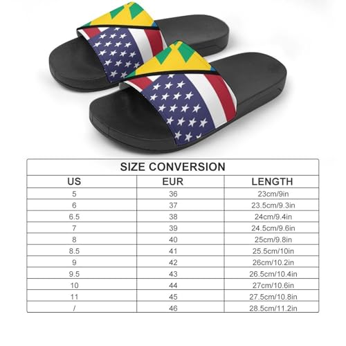 American And The Grenadines Flag Slippers for Men Wormen Shower Bathroom Slipper Indoor Beach Non Slip Sandal2