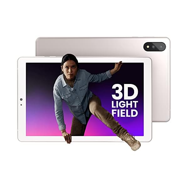 Lume Pad Tablet - 3D Tablet - 10.8” 3D Tab Light Field Screen - Android Tablet - 128gb Work Tablet/Tablet for Gaming - 2560 x 1600 Tablet Android 10 with 16MP Dual Camera [Champagne Beige]