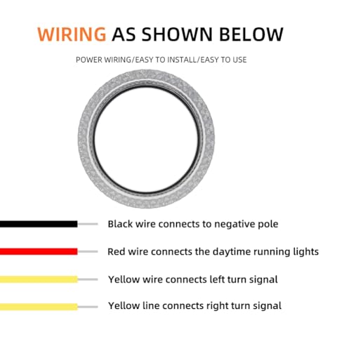 Anillo de luz LED RGB para faros de coche DRL con control de aplicación inteligente 3