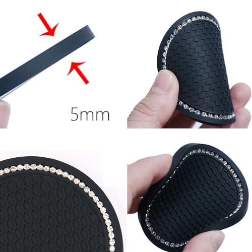 Portavasos para carro JSE silicona negro 2.75 in miniatura 5