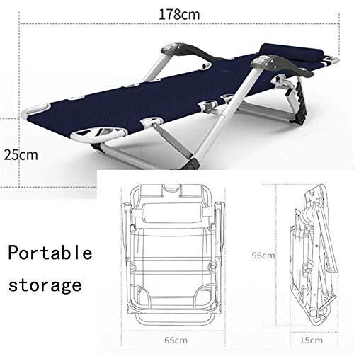 Silla azul marino ajustable para camping que alivia la espalda 6