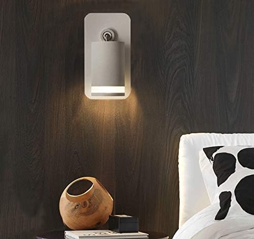 Topmo-plus Wall lamp with Switch/Wall Sconce Light Bed/Adjustable Wall spot Light Staircase/Wall spot lamp Hotel incl. 1 X 5W GU10 Light Bulb White/Warm White,