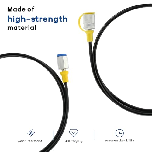 Image of MEASUREMAN G1 /4-M16 Hydraulic Pressure Test Hose, 9000 PSI /630 BAR, 5.25 FT (1.6m), Test Coupling Hose for High-Pressure Applications